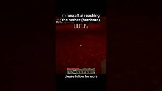 minecraft ai first time reaching the nether minecraft shorts minecraftai music [upl. by Thetisa]