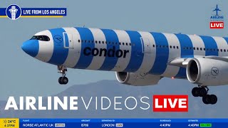 🔴LIVE LAX PLANE SPOTTING Watch Arrivals and Departures [upl. by Garvy]