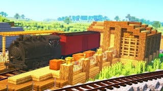 I Built a FREIGHT HOUSE in Minecraft [upl. by Manup]