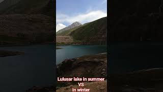 Lulusar lake in summer Vs in winter [upl. by Aruasor]