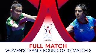 FULL MATCH  MUKHERJEE Ayhika vs MONFARDINI Gaia  WT R32  ITTFWorlds2024 [upl. by Annette594]