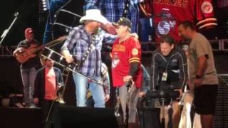 Toby Keith pulls up a marine vet during his encore performance [upl. by Ecyac]