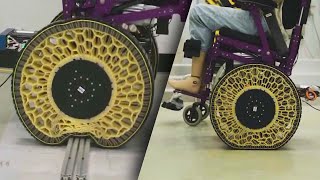 New Wheels Help Wheelchairs Climb Stairs [upl. by Yv]