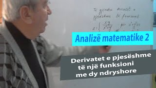 Analëzë matematike 2 Derivatet e pjesëshme të një funksioni me dy ndryshore [upl. by Annavaj]