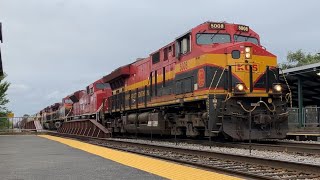 Amtrak and KCS rail traffic passing through Healy Metra Station 92824 [upl. by Ennaej865]