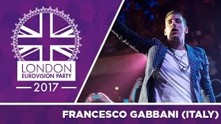 Francesco Gabbani  Occidentalis Karma Italy  LIVE  2017 London Eurovision Party [upl. by Aseek]