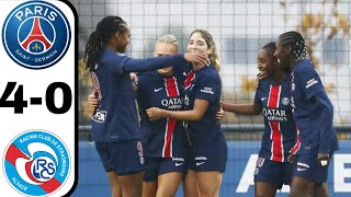 Psg vs strasbourg 40  le résumé de match psg féminine vs strasbourg 🔥🔥 [upl. by Aserret]