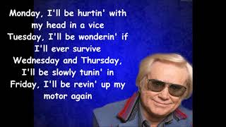 Its finally Friday George Jones with Lyrics [upl. by Esli]