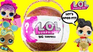 LOL SURPRISE BIG SURPRISE FULL UNBOXING with The Queen Custom Sugar Queen and DJ Luxe [upl. by Nylloh]