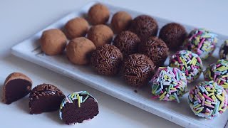 2 Ingredient Condensed Milk Chocolate Truffles Recipe [upl. by Norod]