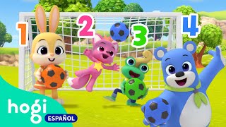 A Jugar al Fútbol con los NÚMEROS  Colores para niños de 2 a 3 años  Mix  Hogi en español [upl. by Nodrog383]