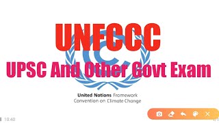 United Nations Framework Convention on Climate Change  UNFCCC UPSC SSC RRB [upl. by Tabbitha]