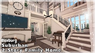 BLOXBURG Suburban 2Story Family Home Speedbuild interior  full tour Roblox House Build [upl. by Kletter]