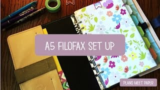 A5 Filofax Original Planner Setup August 2016 [upl. by Adnamor565]