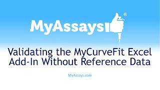 Validating MyCurveFit Excel AddIn Without Reference Data [upl. by Lenox]