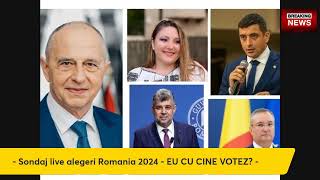 Sondaj live alegeri Romania 2024  EU CU CINE VOTEZ [upl. by Ssej922]