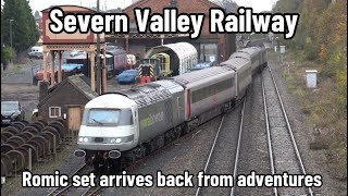 Severn Valley Railway  Romic HST arrives back at base 13268 75069 in service amp Peak on a charter [upl. by Vijnas]