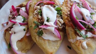 Tlacoyos de Chicharrón y frijol ¡Tradicional antojito Mexicano [upl. by Anyehs]