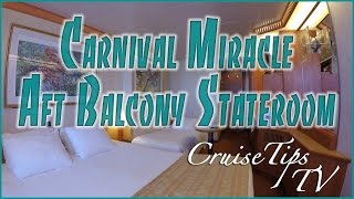 Carnival Miracle Aft Balcony Stateroom 6262 [upl. by Tahmosh710]