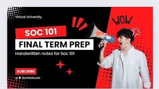 Soc 101 Final term preparation Handwritten notes [upl. by Pelage]