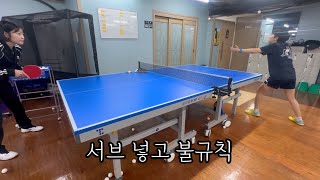 241129 탁구 레슨 2 서브 넣고 3구 공격 후 불규칙 랠리 [upl. by Anoyet]