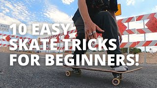 10 EASY Skate Tricks BEFORE You Can Ollie FOR BEGINNERS [upl. by Bajaj]