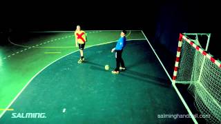 Salming Handball Goalkeeper  Far corner save [upl. by Llehcor]