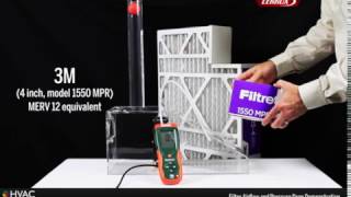 Filter Airflow and Pressure Drop Demo [upl. by Anwaf447]