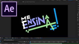 ANIMAÇÃO DE LOGOTIPO COM TEXTO no AFTER EFFECTS bem FÁCIL [upl. by Irahk525]