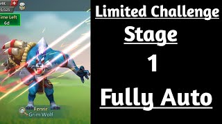 Limited challenge bloodlust stage 1 autoGrim Wolf limited challenge stage 1 auto Lords mobile [upl. by Araik463]