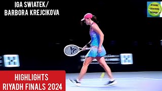 IGA SWIATEKBARBORA KREJCIKOVAHIGHLIGHTS RIYADH FINALS 2024 [upl. by Phelps]