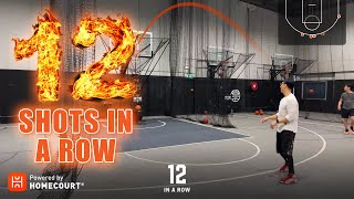 Basketball Automatic 3pointers 12 in a row with HomeCourt Ai App 🏀 🔥 [upl. by Robinetta450]