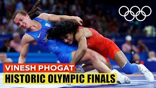 Vinesh Phogat Makes History First Indian Woman in Olympic Wrestling Final [upl. by Marrissa]