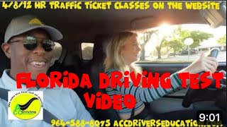 Florida Driving Test practice Video [upl. by Eeniffar]