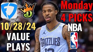 NBA DraftKings FanDuel Value Plays Monday 1028 DFS Early Core Plays [upl. by Enyar]