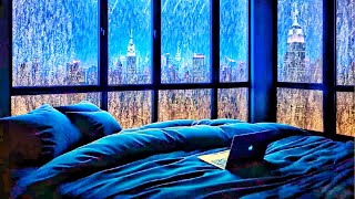 4K 10 hours  Tropical Storm Window with Rain amp Thunder  relaxation meditation nature123 [upl. by Aimej427]