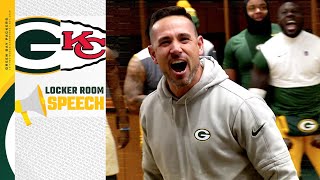 Packers celebrate Sunday Night Football win over Chiefs  Locker Room Speech [upl. by Fraze]