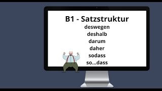 ᐅ Deutsch Satzbau und Konnektoren Deshalb deswegen darum daher sodass sodass Deutsch B1B2 [upl. by Natye]