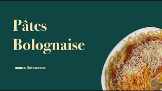 Recette pâtes bolognaise [upl. by Niawat]