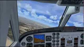 FSX Beechcraft King Air 350 landing Centennial [upl. by Llebana]