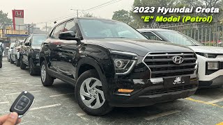 Hyundai Creta E Model 2023 Price amp Features ❤️ 2023 Creta Petrol Base Model [upl. by Amiarom]