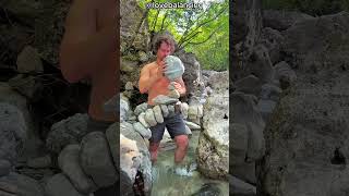 Rock falls final result ⚜️👌 shortsviral rockbalancing pool nature viralvideo [upl. by Corbet]