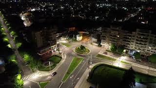 Targoviste night from drone  filmare aeriană [upl. by Sneed]