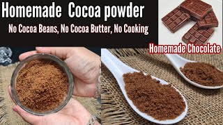 Homemade Cocoa Powder Without Cocoa Beans How to make Cocoa powder At home Chocolate powder Recipe [upl. by Najed684]