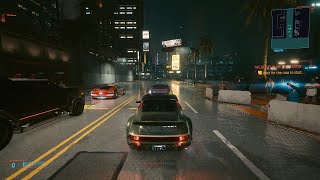 Cyberpunk 2077  Porsche 911 930 Turbo Racing Gameplay [upl. by Attenweiler]