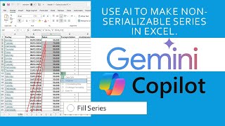 Use AI to make nonserializable series  Microsoft Excel [upl. by Karena585]