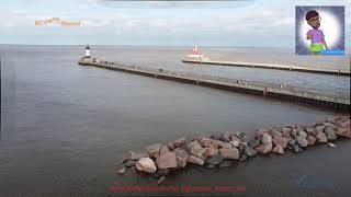 Aerial Bridge and Pier Lighthouse in Duluth Minnesota [upl. by Esil195]