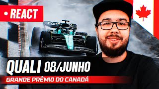 F1 REACT AO VIVO  CLASSIFICAÇÃO GP DO CANADÁ DE 2024 [upl. by Hedy820]