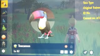 Shiny Toucannon in Pokemon Scarlet [upl. by Aciras]