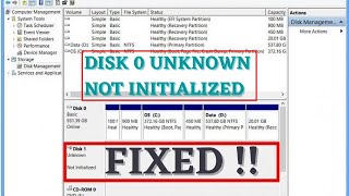 Disk 0 unknown not initialized Fix without losing data [upl. by Nospmis]